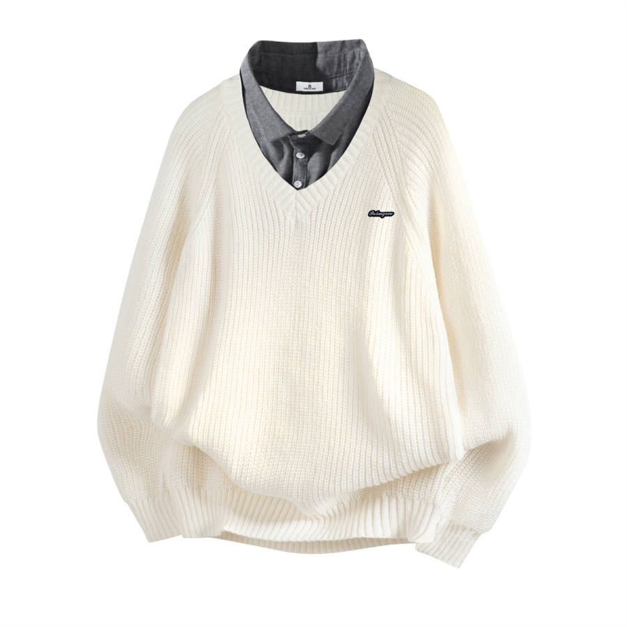 PAL ONGACO Sweaters Unisex Shirt Collar Moderate