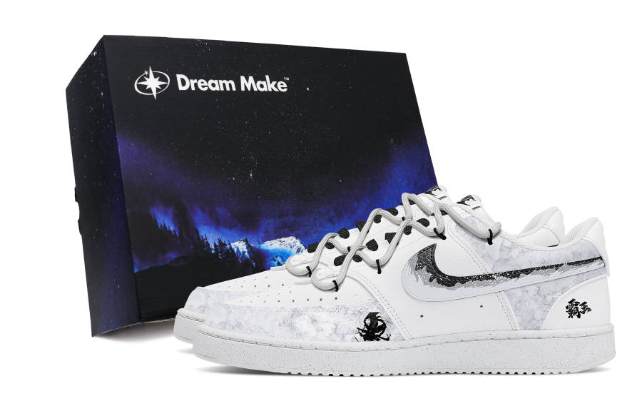 Nike Nike Court Vision 1 Slip Resistant Low top Skateboard Shoes Men's White