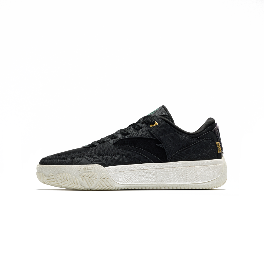 Anta Hélà CODE Synthetic Leather Low top Skateboard Shoes Men's Black White