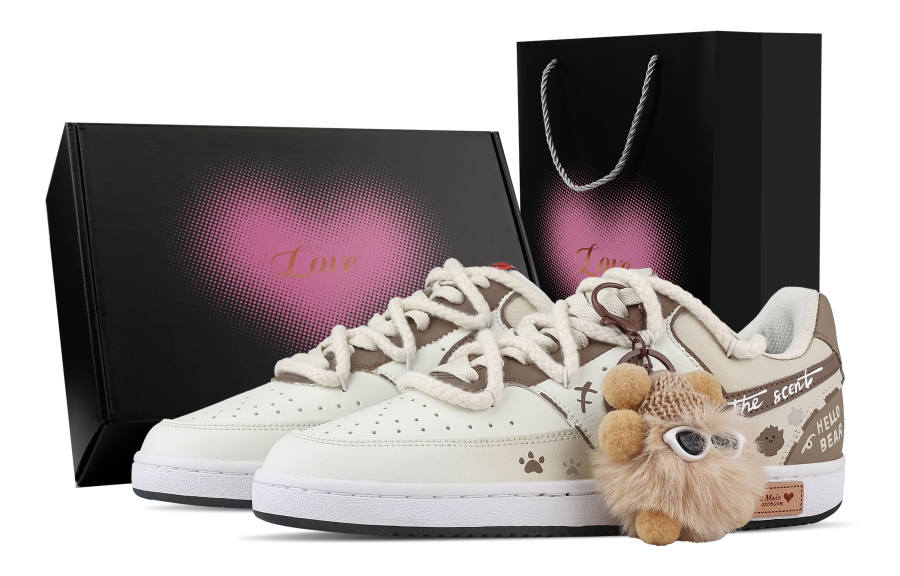 Nike Nike Court Vision 1 Refined Bear Paw, Heart Box Wear resistant And Lightweight Low top Skateboard Shoes Men's
