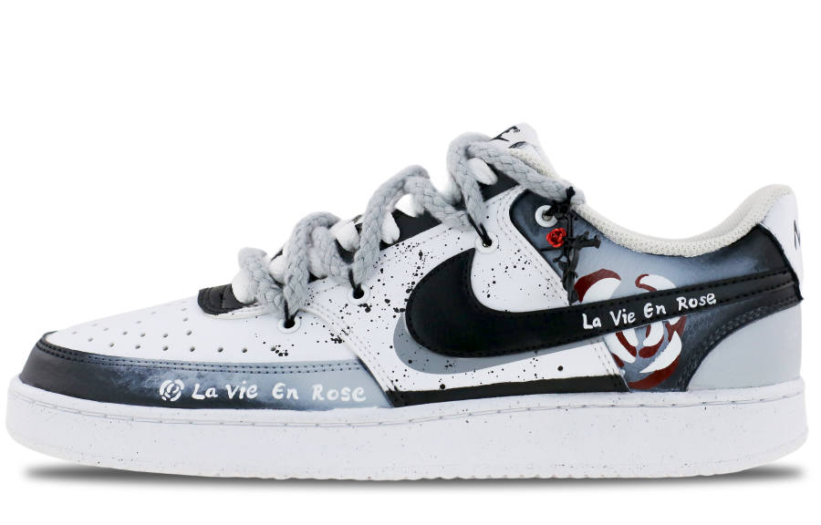Nike Nike Court Vision 1 Low top Skateboard Shoes Unisex Black White