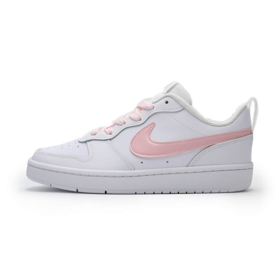 Nike Nike Court Borough 2 Peach Cheese Slip Resistant Abrasion Resistant Low top Skateboard Shoes GS White Pink