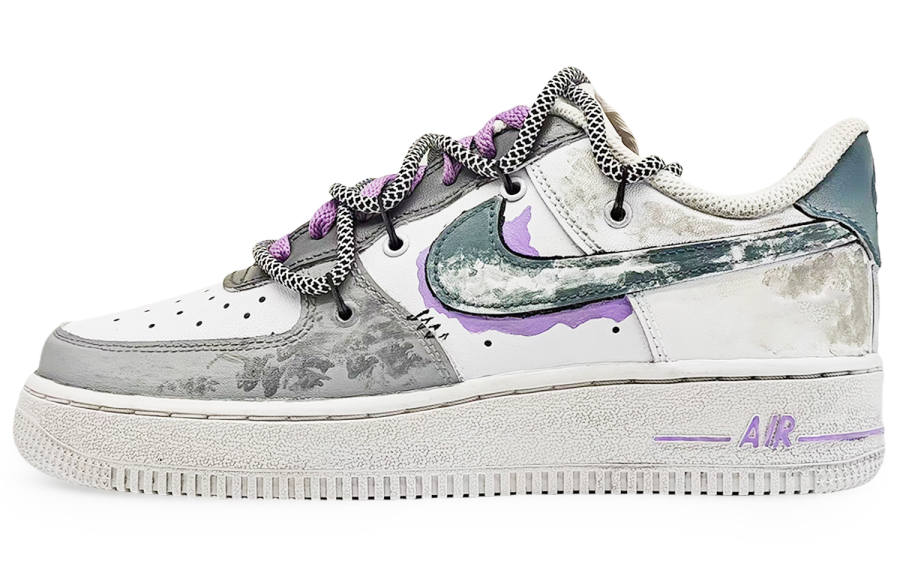 Nike Nike Air Force 1 EIGHT% No. 9 Coverage Thermal Abrasion Resistant Low top Skateboard Shoes Unisex Purple