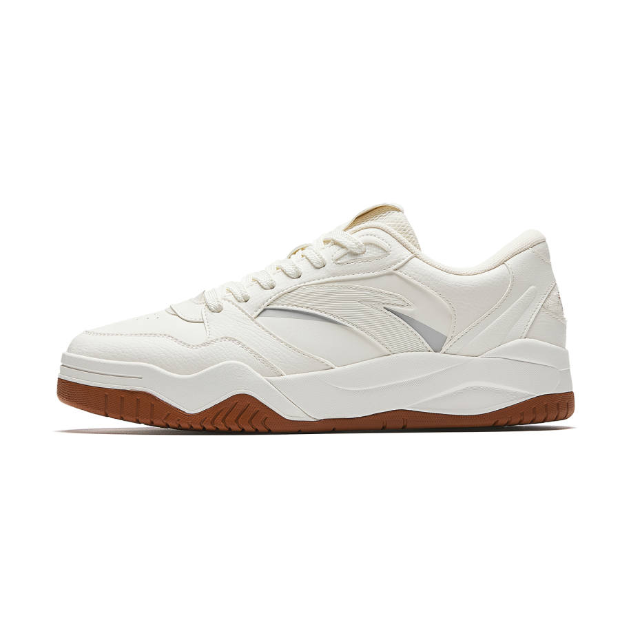 Anta 4 Low top Skateboard Shoes Men's White Gray Brown