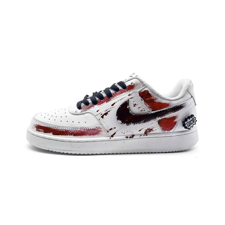 Nike Nike Court Vision 1 Shooting Stars Rain Cushioning Low top Skateboard Shoes Unisex White Red