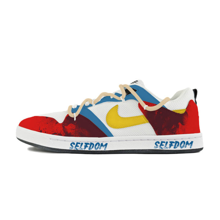 Nike Nike SB Alleyoop Abrasion Resistant Low top Skateboard Shoes Men's White Red Gold