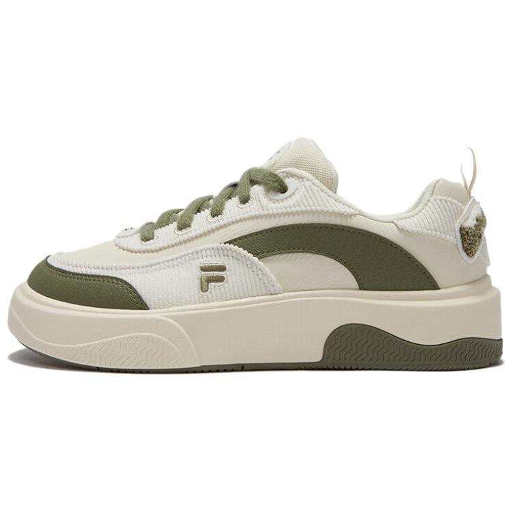 FILA FUSION STACK II Abrasion Resistant Low top Skateboard Shoes Women's White Green