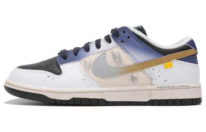 Nike Nike Dunk Abrasion Resistant Low top Skateboard Shoes Unisex White Blue