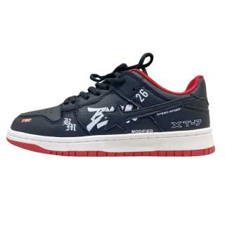 MQGAII Slip Resistant, Lightweight, And Breathable Low top Skateboard Shoes Unisex Black Burgundy