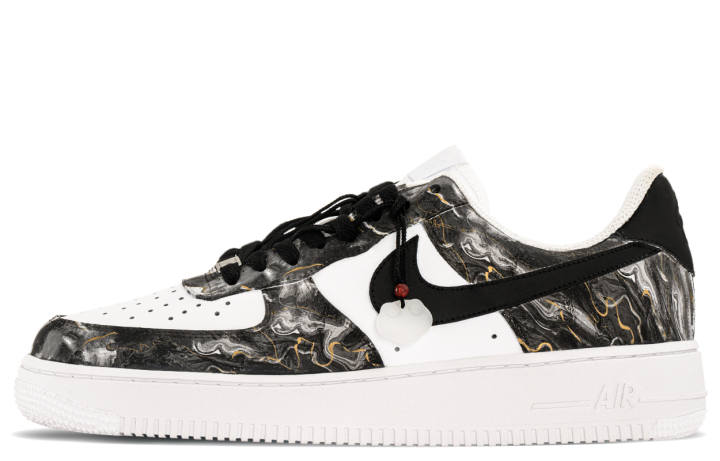 Nike Nike Air Force 1 NikeAF1 Coverage Thermal Coverage Low top Skateboard Shoes Men's Black White