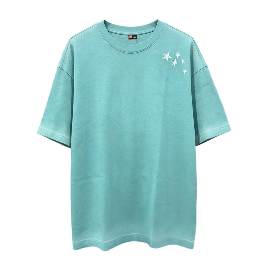 Li-Ning Li Ning T Shirts Men's Emerald Green AHSU249 2 Crew Neck Moderate Straight Fit