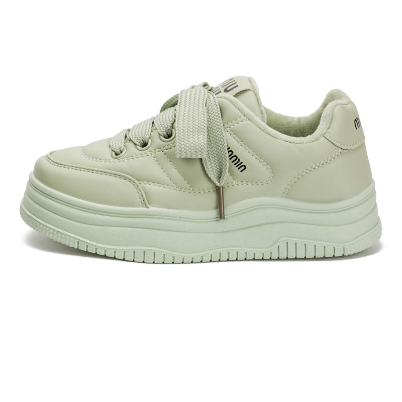 ZUNER Slip Resistant Abrasion Resistant Low top Skateboard Shoes Women's Gray Matcha Green