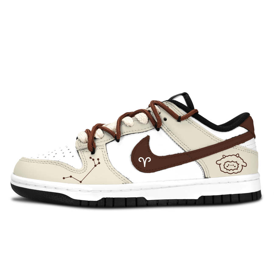 Nike Nike Dunk Black White, Aries Abrasion Resistant Abrasion Resistant Low top Skateboard Shoes Unisex Khaki
