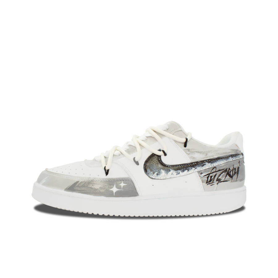 Nike Nike Court Vision 1 Skateboard Shoes Unisex Low Top Gray/White
