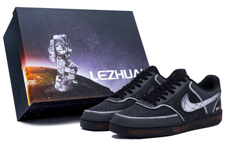 Nike Nike Court Vision Low Black Technology Pu Abrasion Resistant Low top Skateboard Shoes Unisex Black