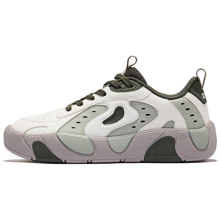 Erke Wrapping, Wear Resistant And Non Slip Low top Skateboard Shoes Men's Microcrystal White Stone Turquoise