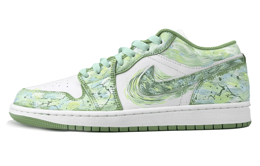 Jordan Jordan Air Jordan 1 Abrasion Resistant Low top Skateboard Shoes Unisex Green