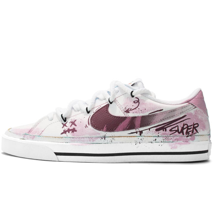Nike Nike Court Legacy Powder Ink Graffiti Poem Coverage Abrasion Resistant Coverage Abrasion Resistant Low top