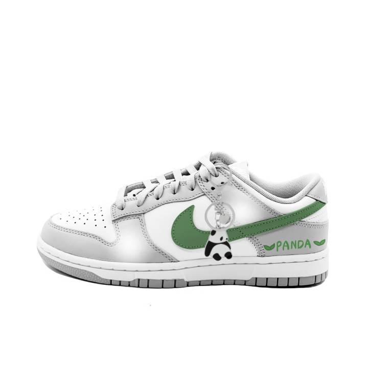 Nike Nike Dunk Bamboo Panda Abrasion Resistant Low top Skateboard Shoes Men's Gray White