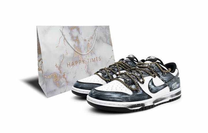 Nike Nike Dunk Steel Creed, Deconstruction, Cool And Flashy Coverage Cushioning Abrasion Resistant Low top Skateboard Shoes