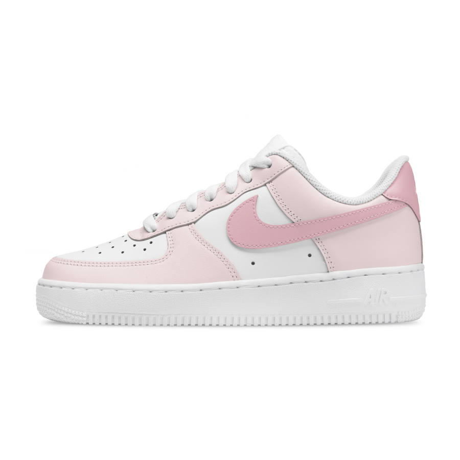 Nike Nike Air Force 1 Pink Wish Abrasion Resistant Abrasion Resistant Low top Skateboard Shoes Unisex Pink White