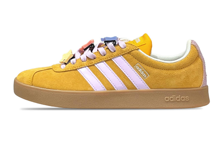 Adidas Adidas Vl Court Classic Maris Sal Stars Abrasion Resistant Low top Skateboard Shoes Unisex Yellow Purple
