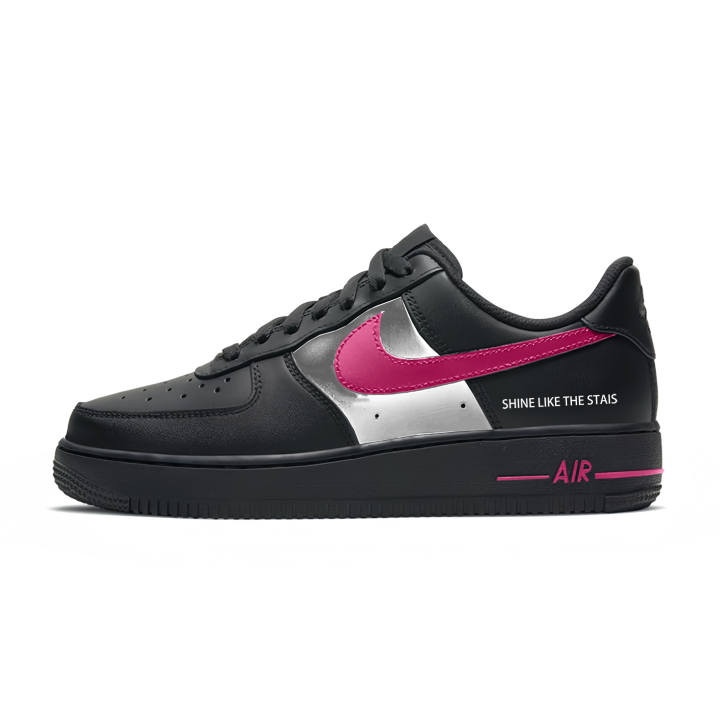 Nike Nike Air Force 1 Nightfall Silver Crimson Slip Resistant Abrasion Resistant Low top Skateboard Shoes Women's Rose Red