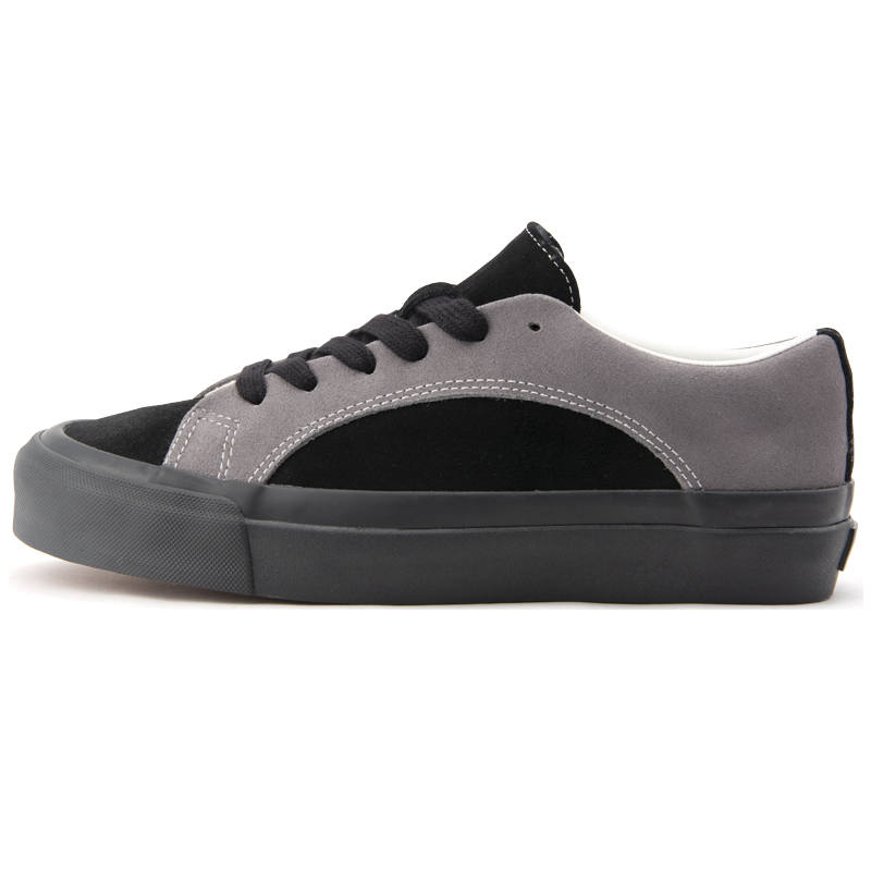 WANSWER WANSWER Cow Split Leather Slip Resistant Cushioning Abrasion Resistant Low top Skateboard Shoes Unisex Phantom Gray
