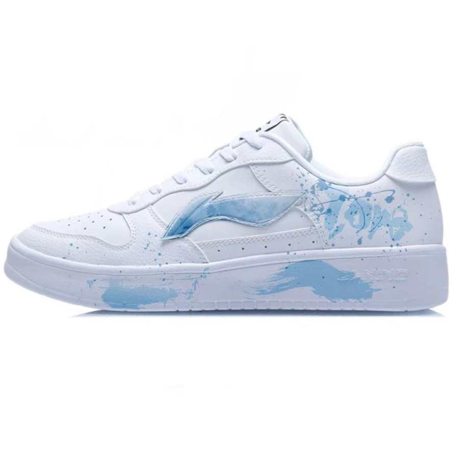 Li-Ning Li Ning Floating Boat Cushioning, Wear Resistant Low top Skateboard Shoes Men's White