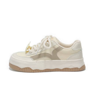 Yobn Abrasion Resistant Breathable Low top Skateboard Shoes Women's Beige