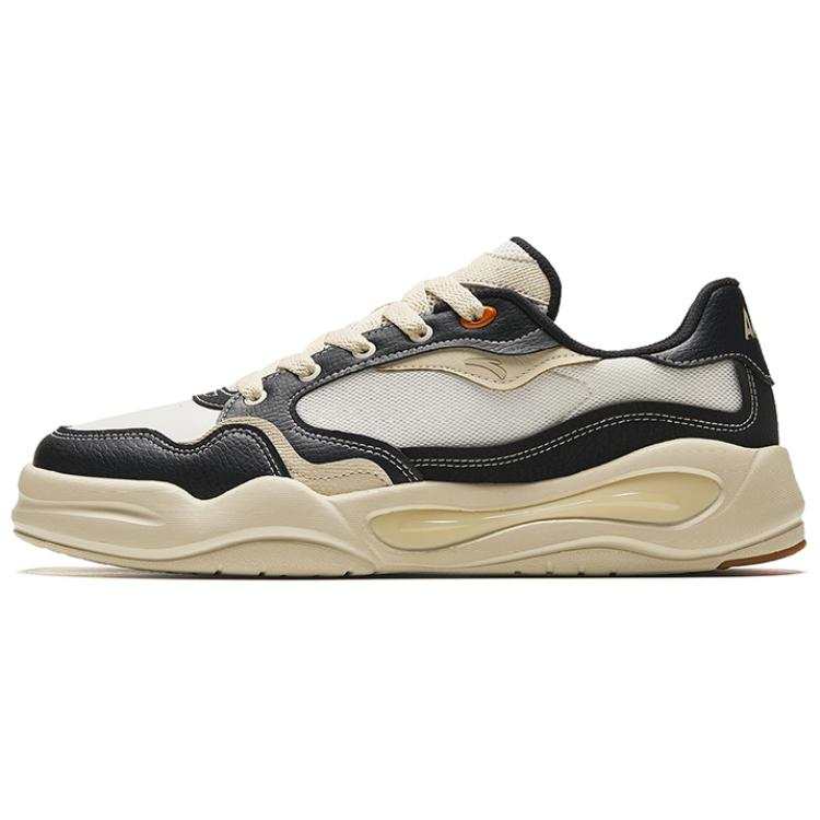 Anta Tianxing Slip Resistant Abrasion Resistant Low top Skateboard Shoes Men's White Black