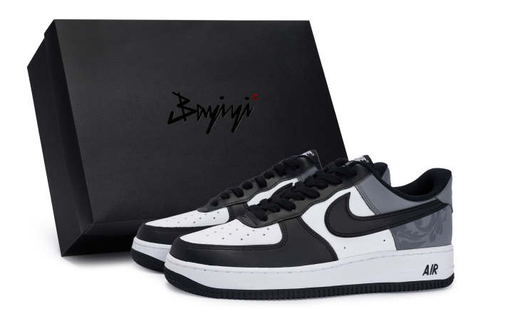 Nike Nike Air Force 1 Skateboard Shoes Unisex Low Top Gray/Black/White