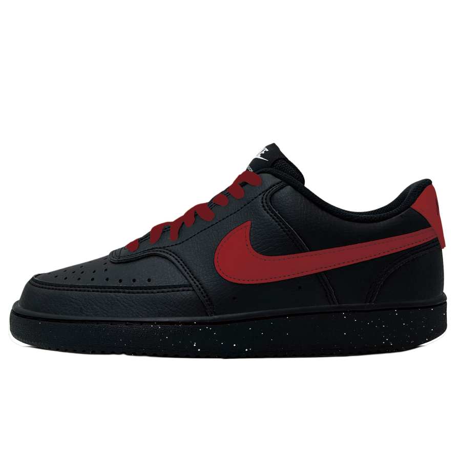 Nike Nike Court Vision 1 Trendy Walker Abrasion Resistant Low top Skateboard Shoes Men's Red Black