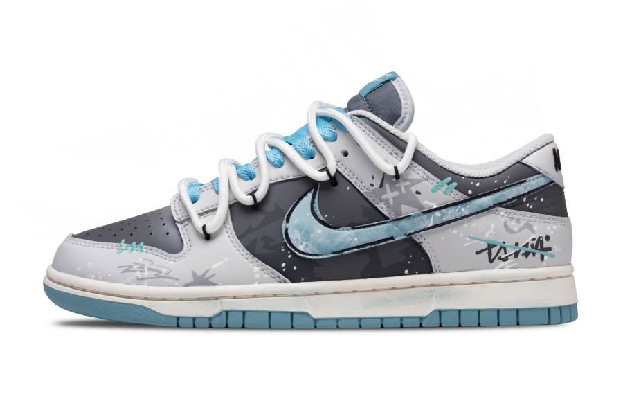 Nike Nike Dunk Trendy Toy Son Low top Skateboard Shoes Unisex Blue Gray
