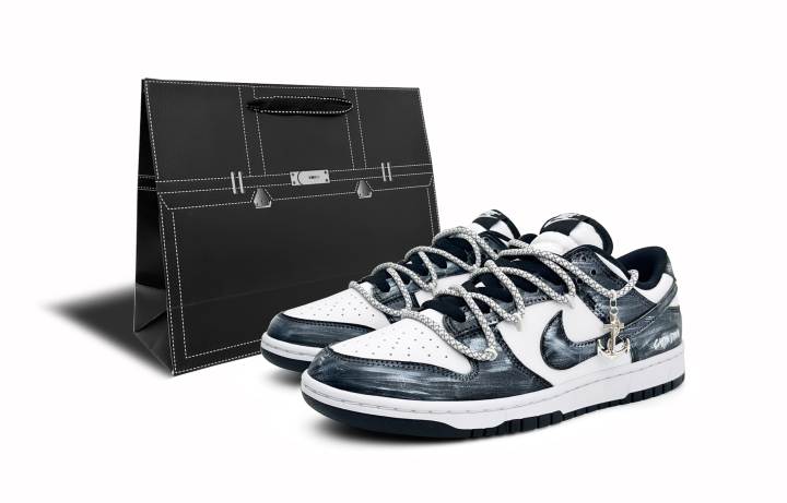 Nike Nike Dunk Abrasion Resistant Low top Skateboard Shoes Unisex Black White