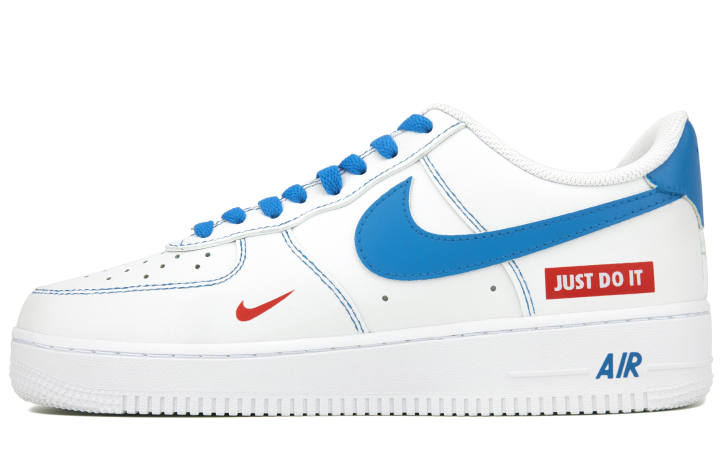 Nike Nike Air Force 1 Slip Resistant, Abrasion Resistant, Lightweight Low top Skateboard Shoes Unisex Red White Blue
