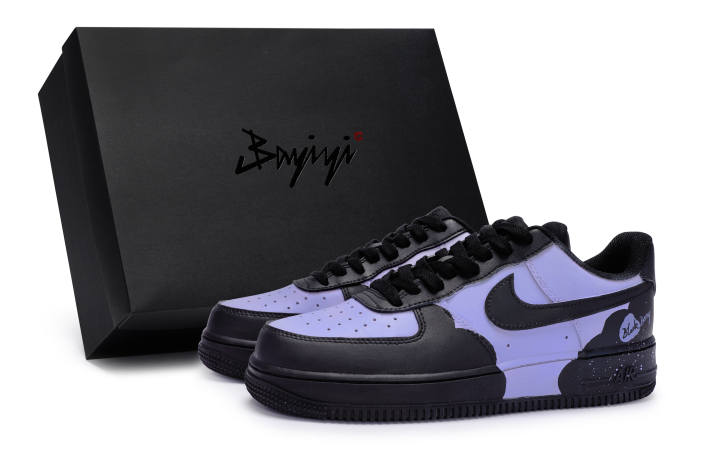 Nike Nike Air Force 1 Impact Resistance Quick Dry Low top Skateboard Shoes Unisex Black Purple