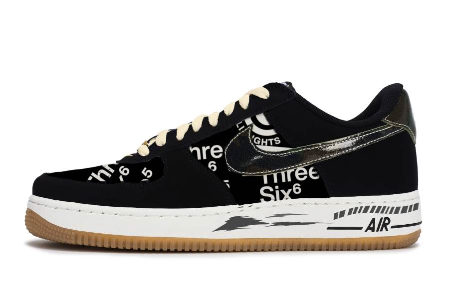 Nike Nike Air Force 1 Walking Planet, Black White Narrative Cushioning Low top Skateboard Shoes Unisex