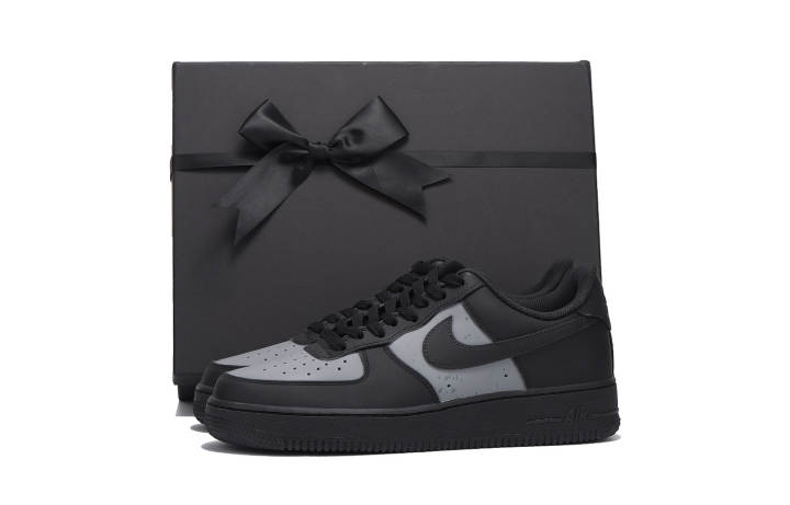 Nike Nike Air Force 1 Low top Skateboard Shoes Unisex Black Gray