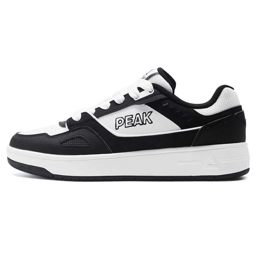 PEAK Taichi Soft Joy Slip Resistant Cushioning Abrasion Resistant Low top Skateboard Shoes Men's Black White