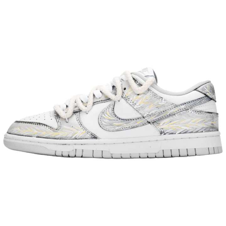 Nike Nike Dunk Mist Feather Abrasion Resistant Low top Skateboard Shoes Unisex Gray Gold
