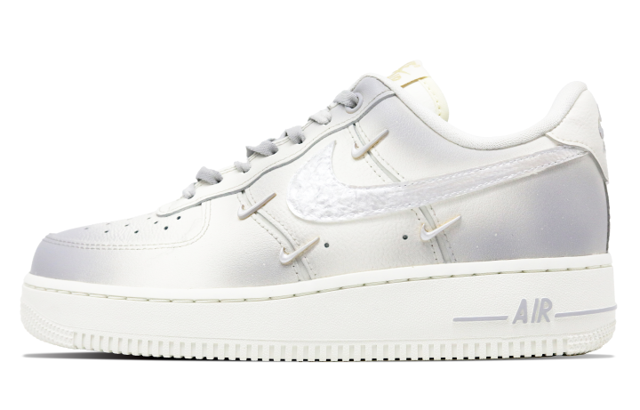 Nike Nike Air Force 1 Abrasion Resistant Low top Skateboard Shoes Women's Silver