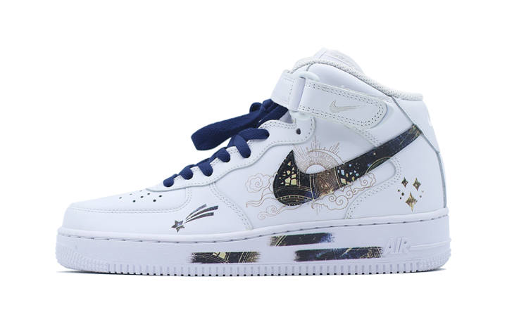 Nike Nike Air Force 1 Skateboard Shoes Women's Mid Top White/Blue