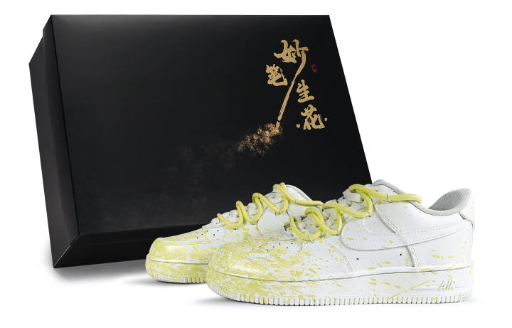 Nike Nike Air Force 1 Inspiration, Cheese Daydreams Slip Resistant Abrasion Resistant Low top Skateboard Shoes Unisex