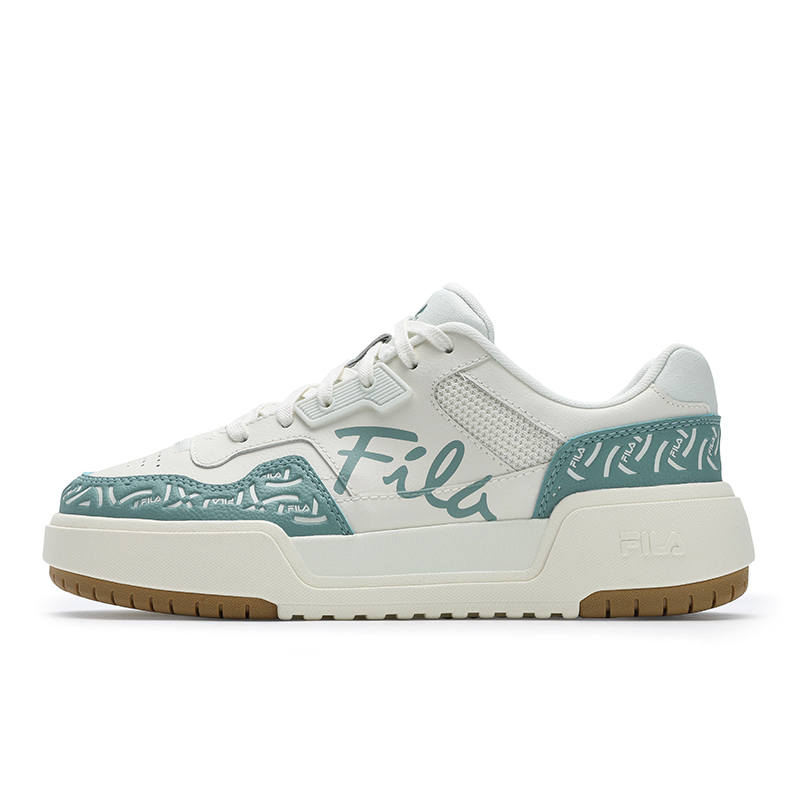 FILA CAMPUS Abrasion Resistant Low top Skateboard Shoes Women's White Green