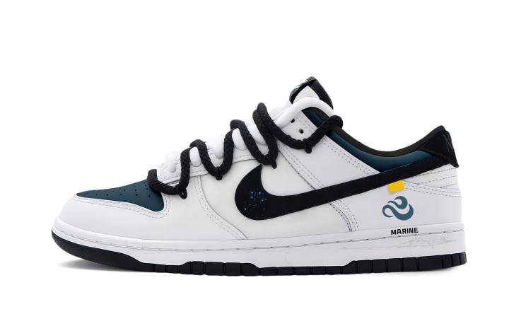 Nike Nike Dunk Ocean Wave Low top Skateboard Shoes Unisex Blue White Black