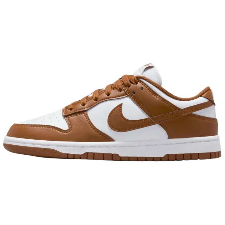 Nike Nike Dunk Low top Skateboard Shoes Women's White Brown