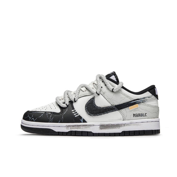 Nike Nike Dunk Marble Leather Cushioning Abrasion Resistant Cushioning, Wear Resistant Low top Skateboard Shoes Men's