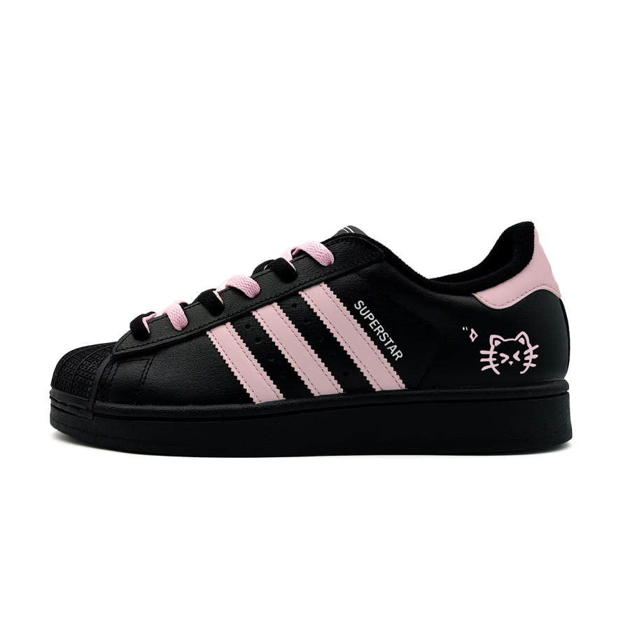 Adidas Originals Superstar 2 Low top Skateboard Shoes Women's Black Pink