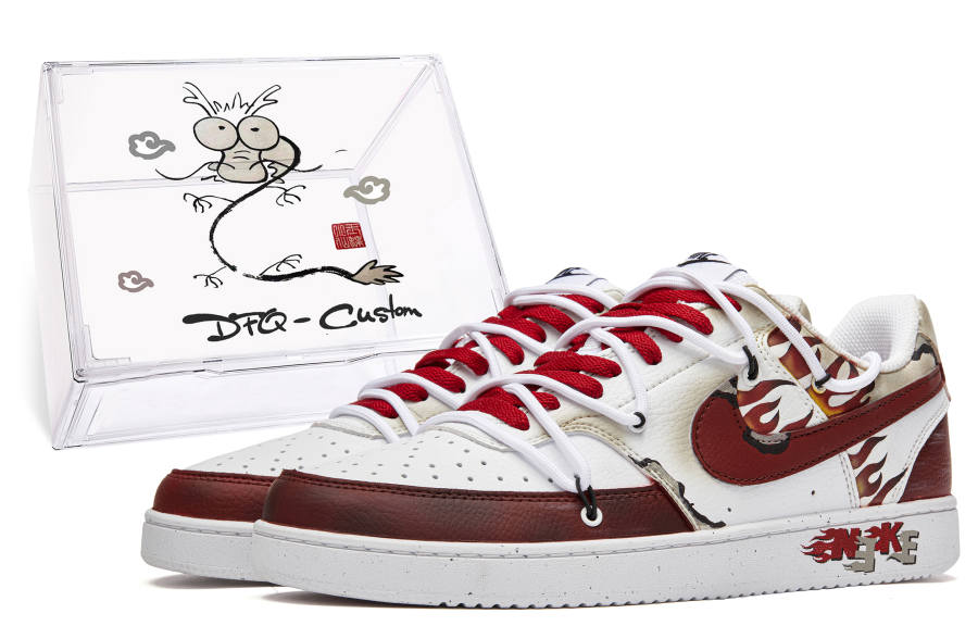 Nike Nike Court Vision 1 CNY Year Of The Dragon Limited Edition Box, Hot Sale Quick Dry Abrasion Resistant Balance